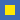 Yellow text on blue background